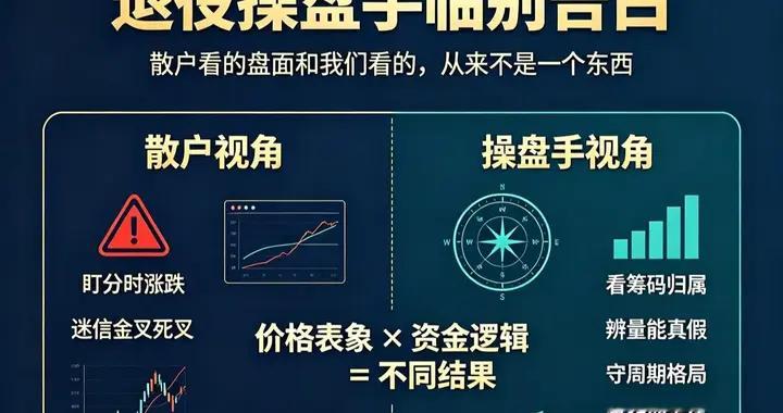 退役操盘手临别告白：散户看的盘面和我们看的，从来不是一个东西