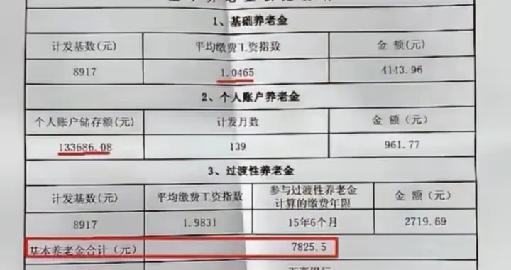 工龄45.42年，实际平均缴费指数1.0465，60岁退休养老金能否过万