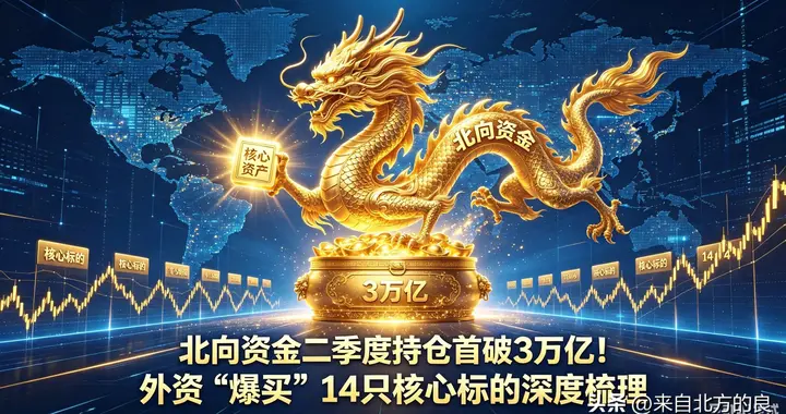 北向资金二季度持仓首破3万亿！外资“爆买”14只核心标的梳理