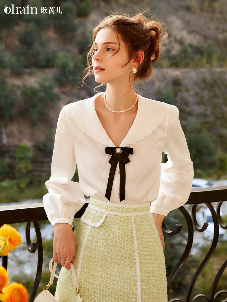 法式优雅长袖衬衫