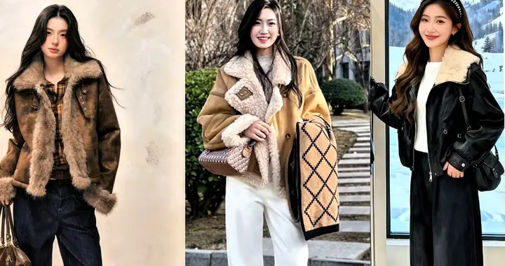 冬季超火的“皮毛一体衣”，普通人这样搭就对了，保暖洋气又好看