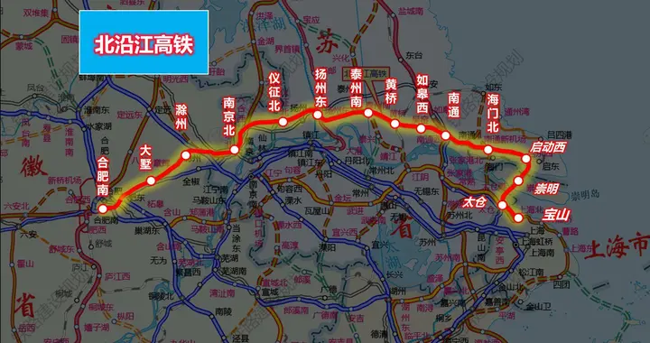 沿江高铁上海至合肥段为什么绝大部分都在长江以北?