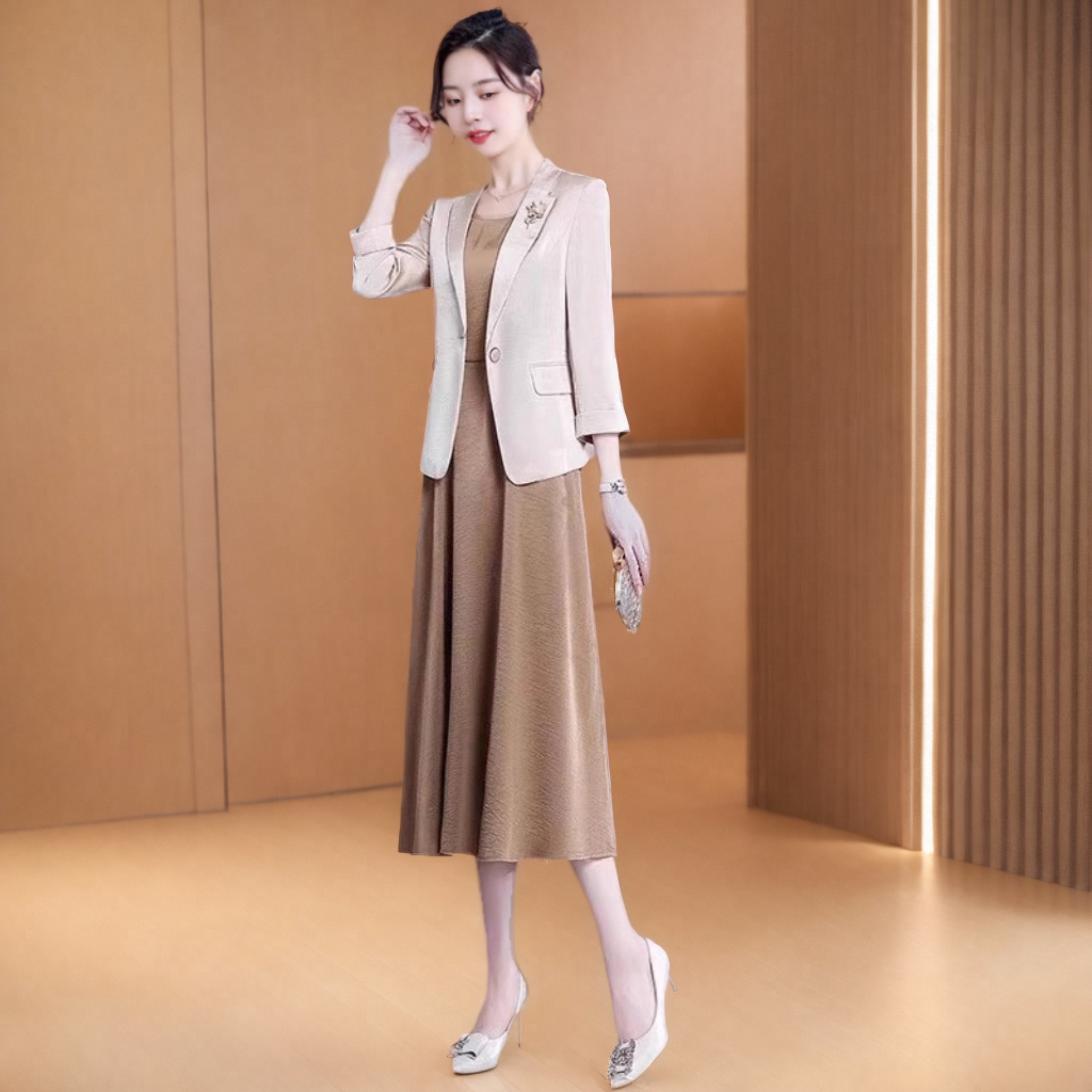 洋气时尚贵夫人套装连衣裙