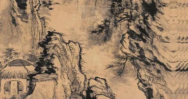 【寒泉云深山水】石涛 ​​​