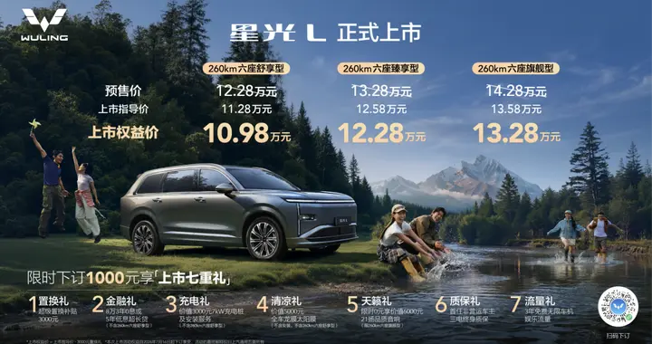 大六座SUV迈入10万时代，星光L上市10.98万起