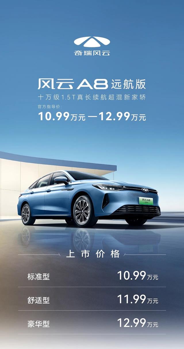 奇瑞销售：风云A8L下月上市，展车已到店！和A8一起卖