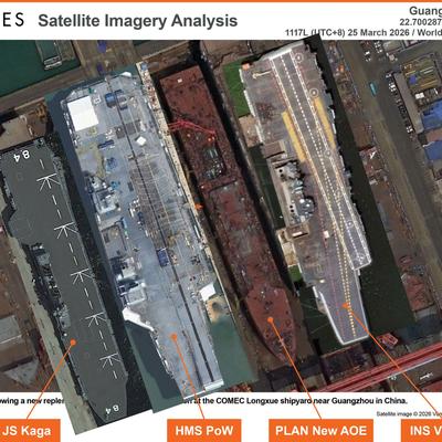 辰龙军视录：在建的超级补给舰比印度航母还