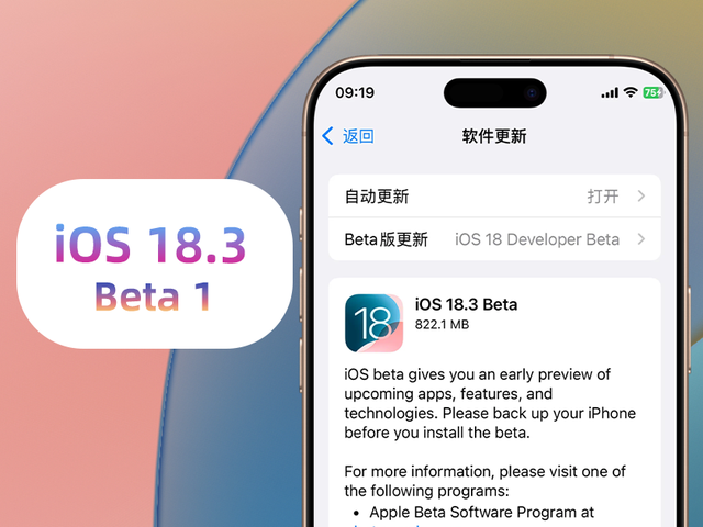 苹果iOS18.3Beta1体验：AI功能更新，移除15Pro系列壁纸