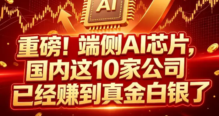 重磅！端侧AI芯片，国内这10家公司已经赚到真金白银了