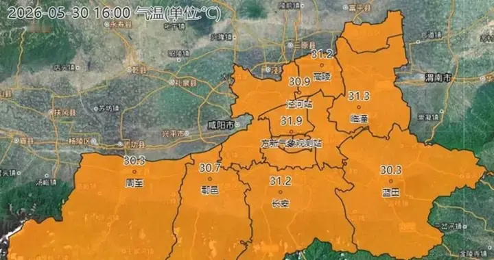 西安持续高温天天像在下火，热得人喘不过气来，中午大街变蒸锅行人稀少