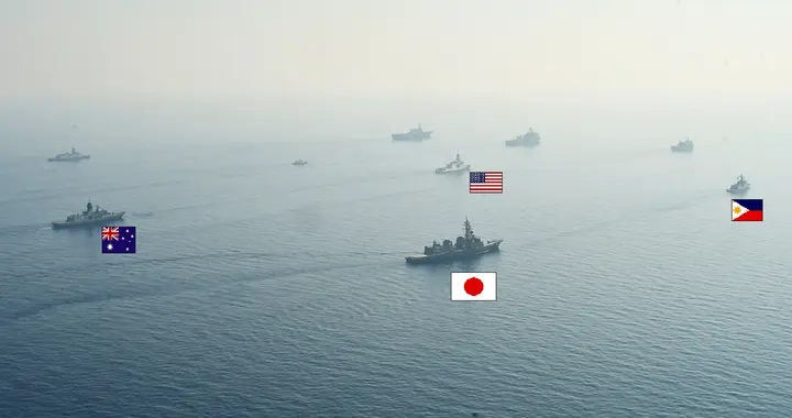 卫星拍到辽宁舰紧急机动，055用鹰击20给美菲军演捧场？