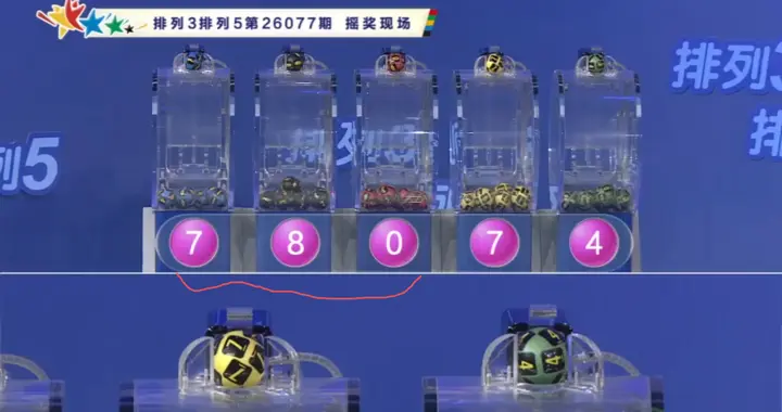 排列3第26077期：号码7、8、0，两大一小一冷号，精5注:组三组六