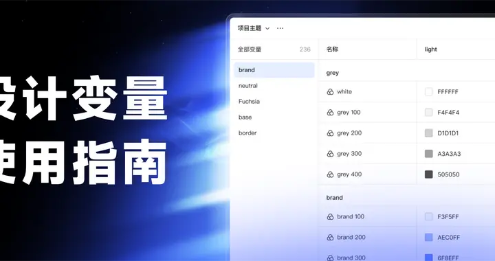 UI设计必备技巧！如何用变量高效管理设计系统？