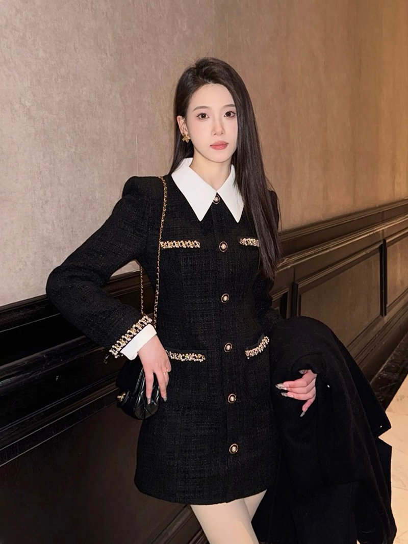 适合小个子穿搭显瘦a字短裙春季绝美小裙子