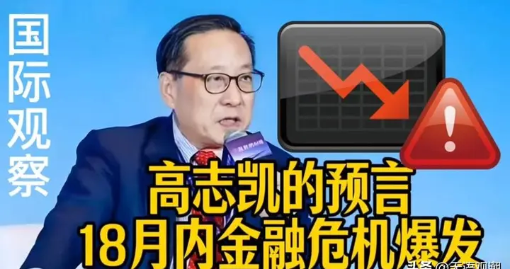 高志凯预警:12至18个月爆发超08年金融危机可信吗