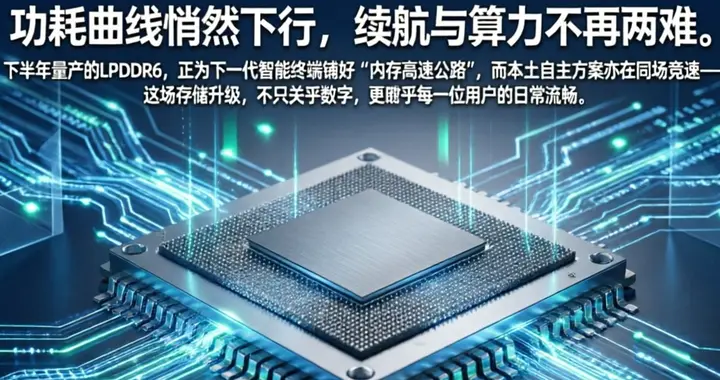 新一代移动内存提速量产在即，终端性能有望再跃升
