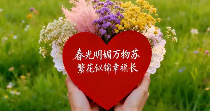 一声早安携着花香，一份牵挂暖在心房