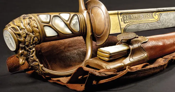 1901 年产 萨克森国王阿尔贝特御赐的荣誉狩猎短刀