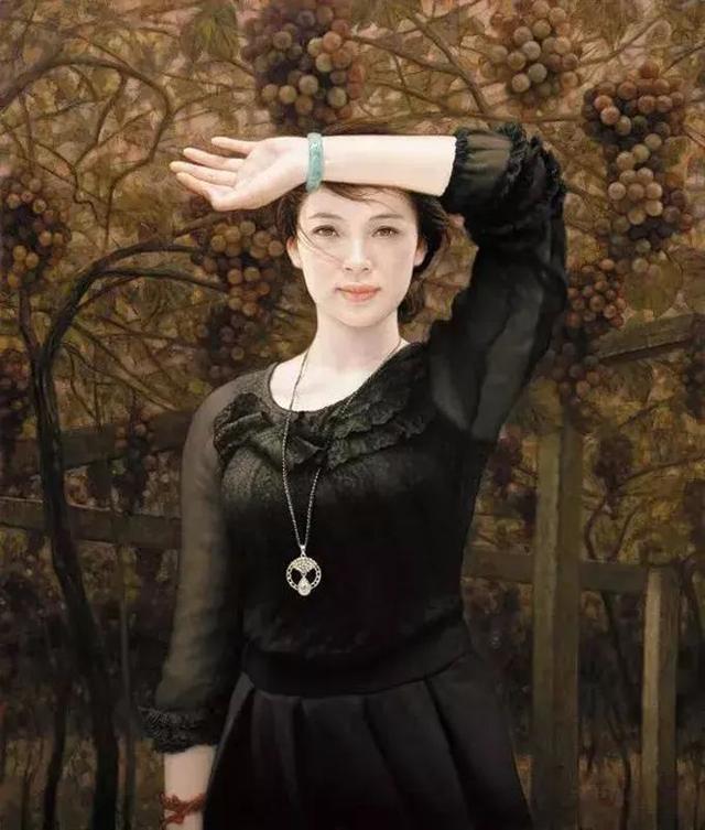 东方女子，画家王嫩的油画艺术作品