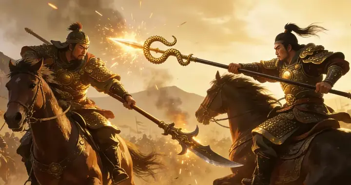 史文恭逃亡遇林冲，交手数合林冲却不追，武松直言追问，林冲…