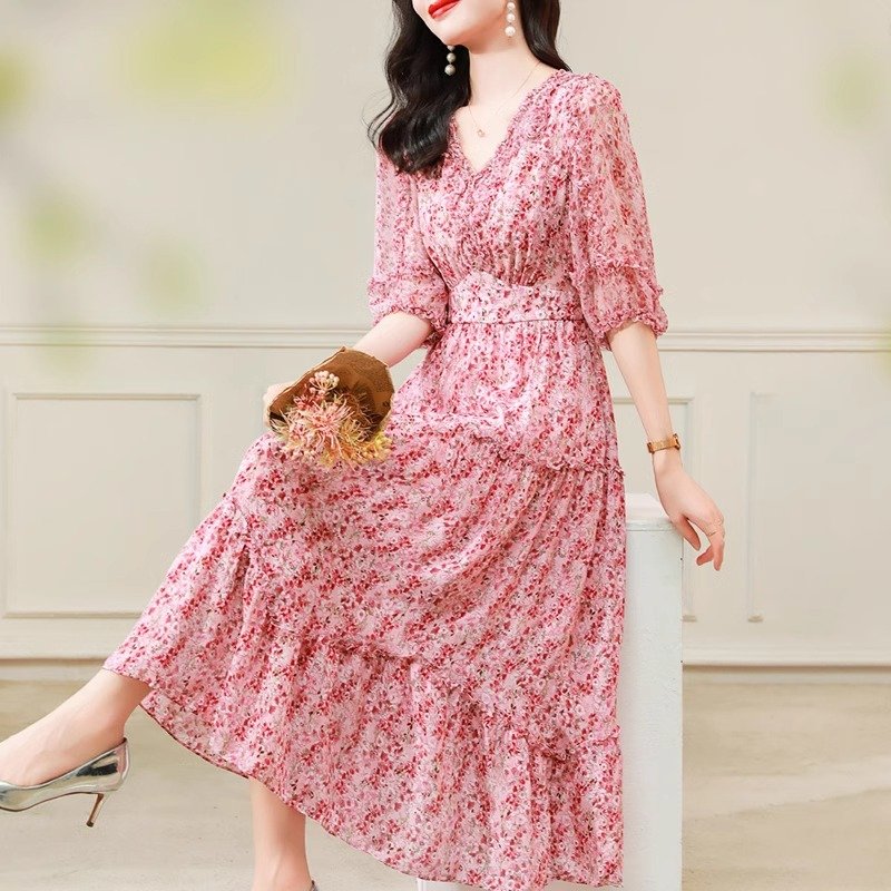 再看一眼还是会心动的真丝长裙！都给我买