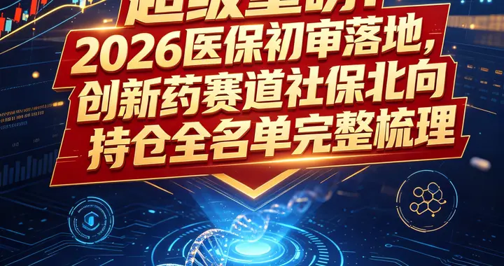 炸裂！2026医保初审刚过，社保北向疯抢创新药全名单曝光！