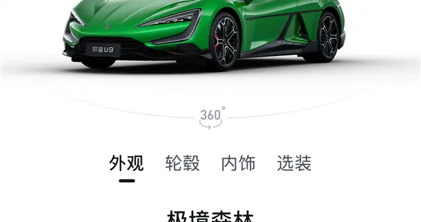 188万元！仰望U9专属纪念色“极境森林”上市 灵感来自纽北