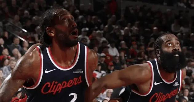 伦纳德哈登合砍62分，快船119-103战胜开拓者，拨开云雾见日天？