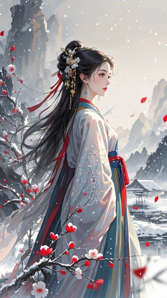 那些诗词，以雪喻花，一种与众不同的唯美，让人惊艳，妙哉妙哉