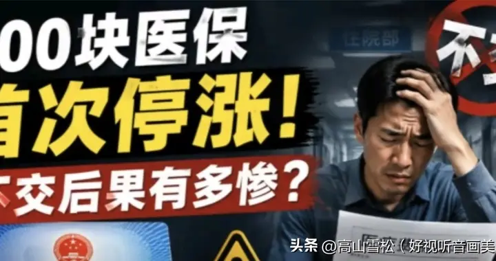 别心存侥幸，四百元医保都不想缴！你知道今天没病不知道明天有病