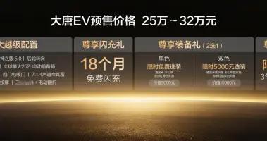 比亚迪大唐全球预售启幕 25万起重塑全尺寸旗舰SUV格局