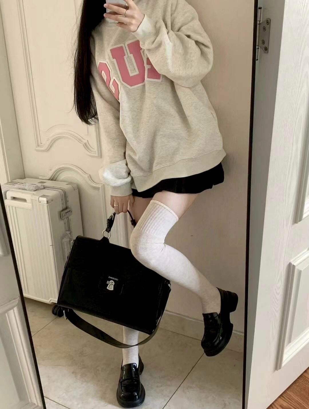 救命！这毛圈过膝袜直接给我热冒汗😢