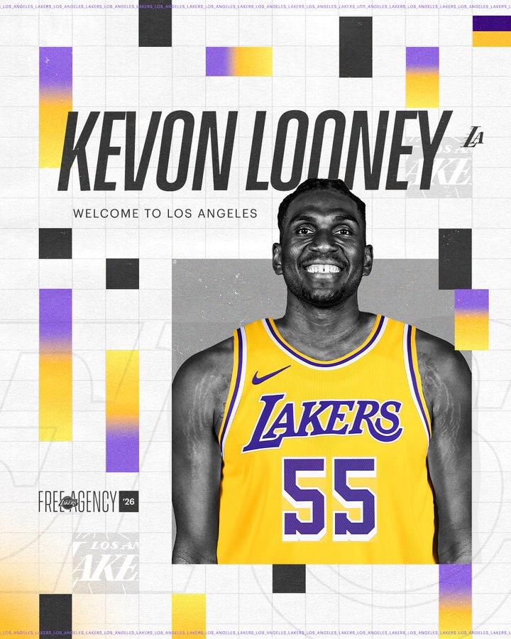 昔日勇士三冠中锋！湖人官宣卢尼正式加盟，身披55号球衣