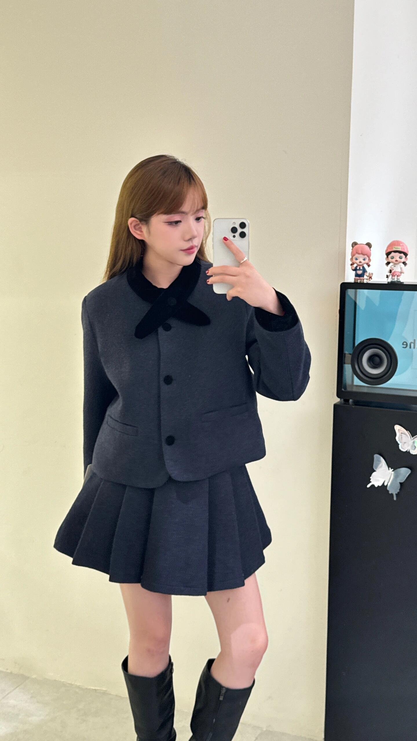 超适合小个子的西装套装裙穿搭