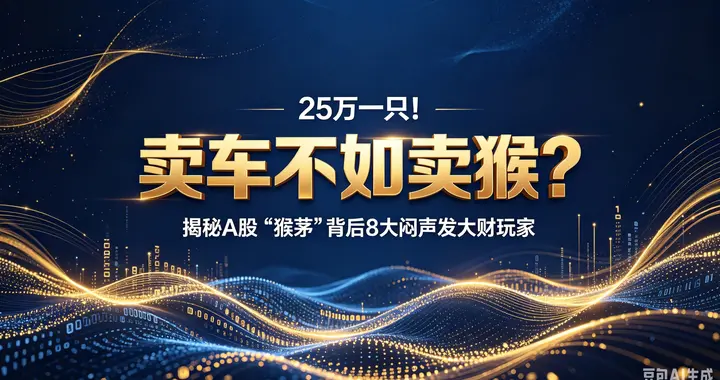 25万一只！卖车不如卖猴？揭秘A股“猴茅”背后8大闷声发大财玩家