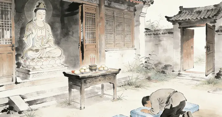 民间故事：光棍拜观音菩萨求娶老婆，菩萨开口说：晚上你一个人来