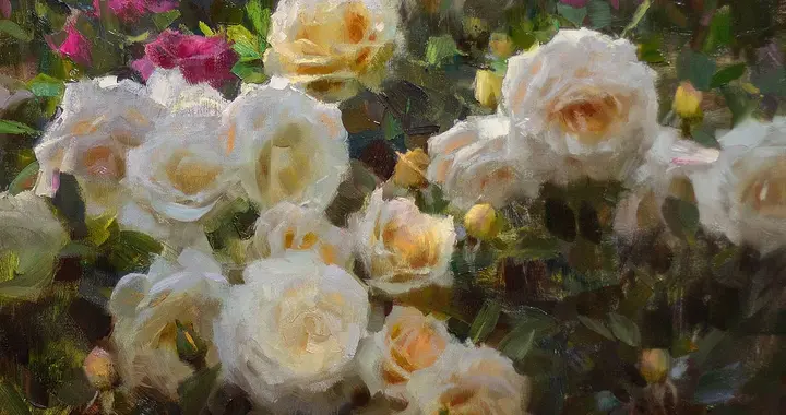 他11岁自学画画，40岁斩女粉12万，笔触色彩让人狠狠喜欢，惊艳了