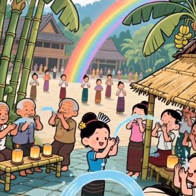 光英的暖心：西双版纳泼水节：水花四溅迎新