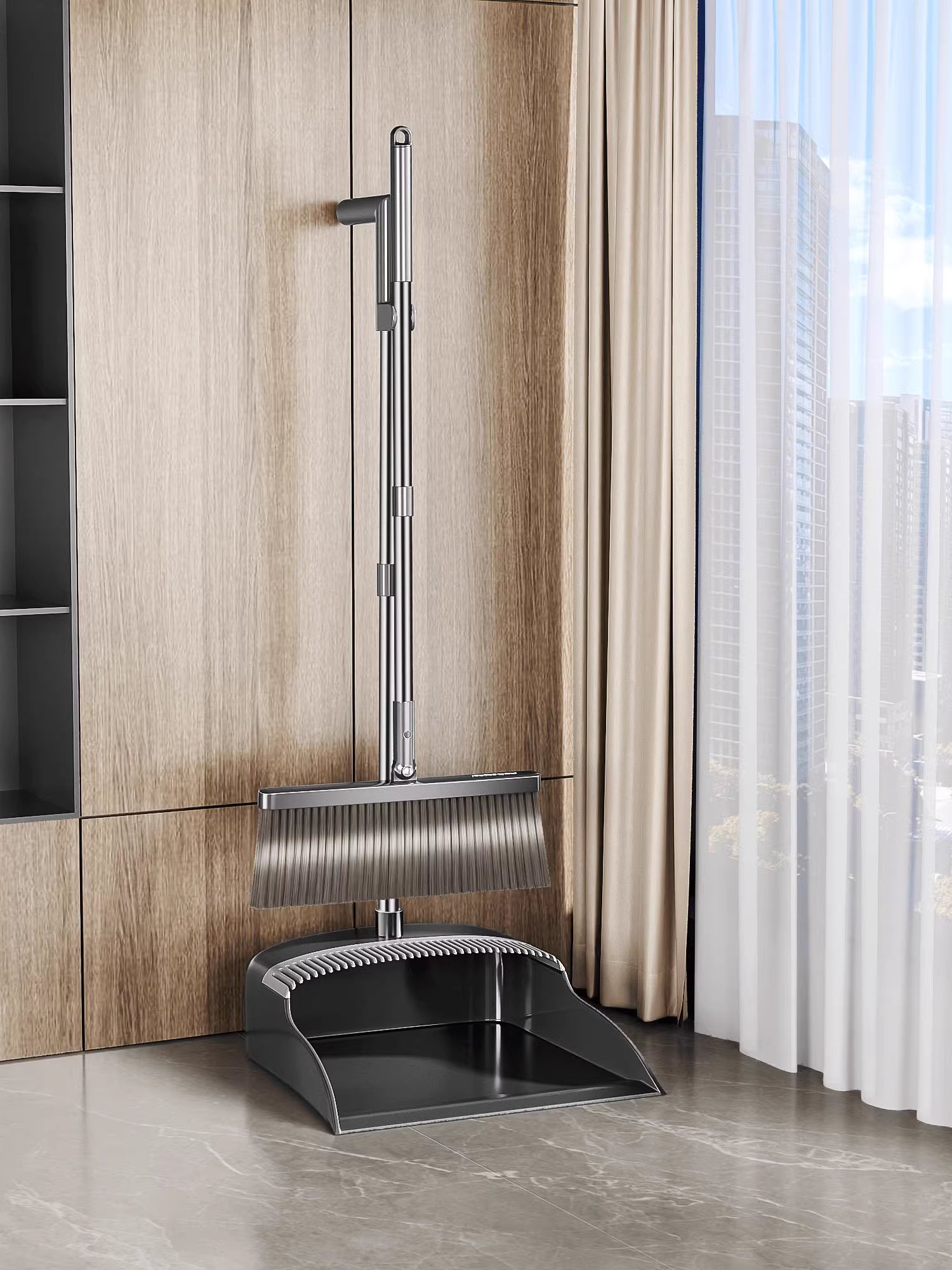 全能清洁的扫把簸箕组合加宽梳齿刮毛超方便