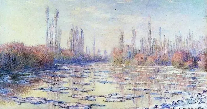 賞着莫奈画中的雪景，感觉整个冬天都是暖的