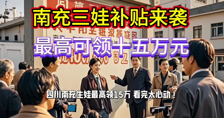 南充三娃补贴来袭 最高可领十五