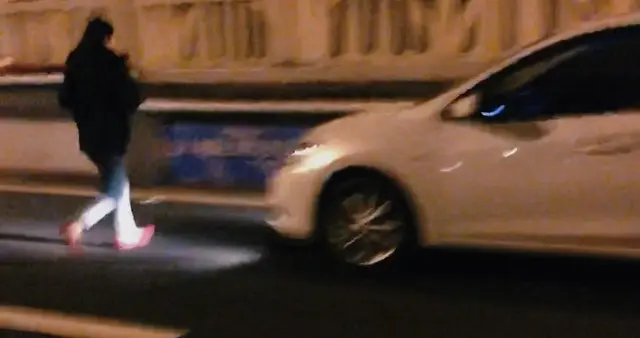 夫妻开车夜行高速遭陌生男子拦车