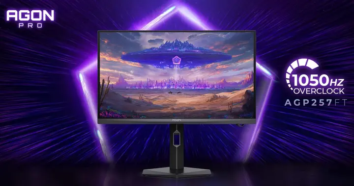 AOC发布首款原生1000 Hz IPS游戏显示器，可超频至1050 Hz