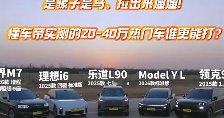 是骡子是马、拉出来遛遛！懂车帝实测的20-40万热门车谁更能打？