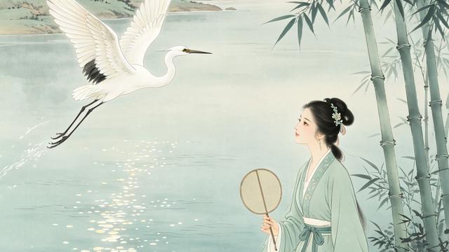 时光旅人：晨起江行，见白鹭横空掠水，偶得