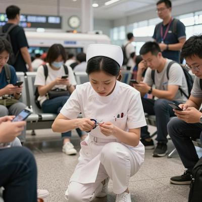 园中欢悦逗鸟：南京南站300秒：护士咬断