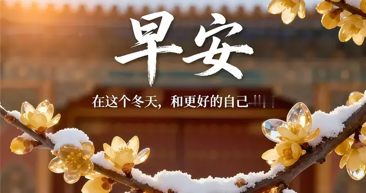 早上好句子/早安图片/祝你发财，被爱，好运常在，早安加油