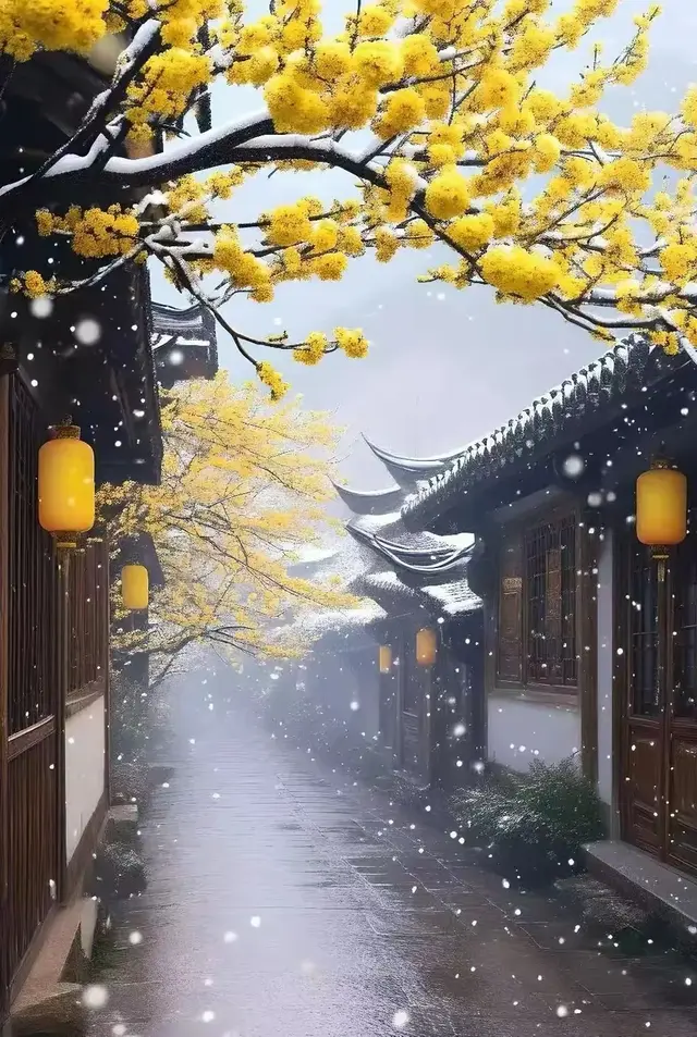 三春漫雪飘，尘寰半生梦，谁扰了澄澈的素笺，谁为人间缥缈仙