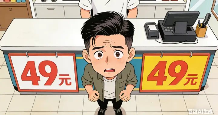 以前理发20元，今天小区门口花49元，结账那一刻心都碎了
