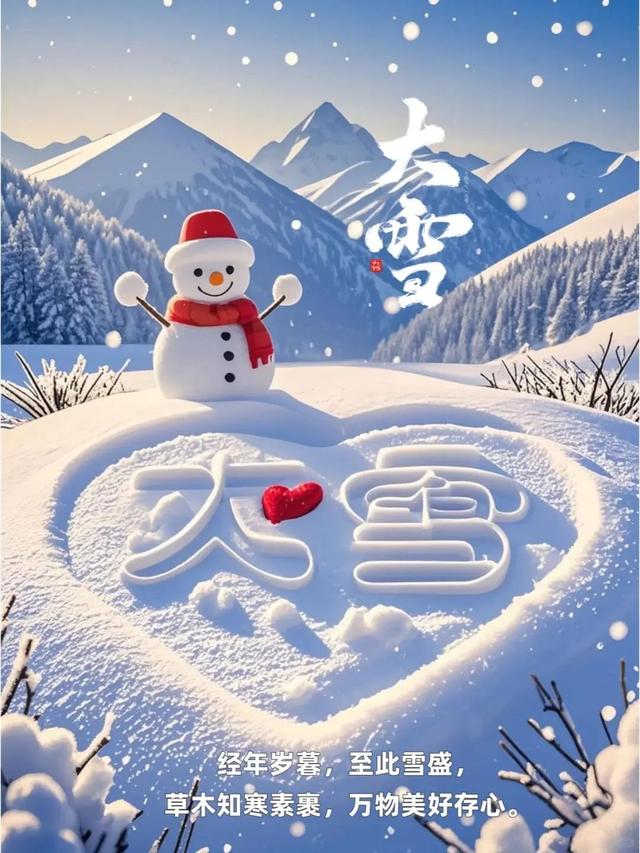 中老年表情包｜大雪时节，岁末寒冷，愿你安好，温暖常伴！早安！